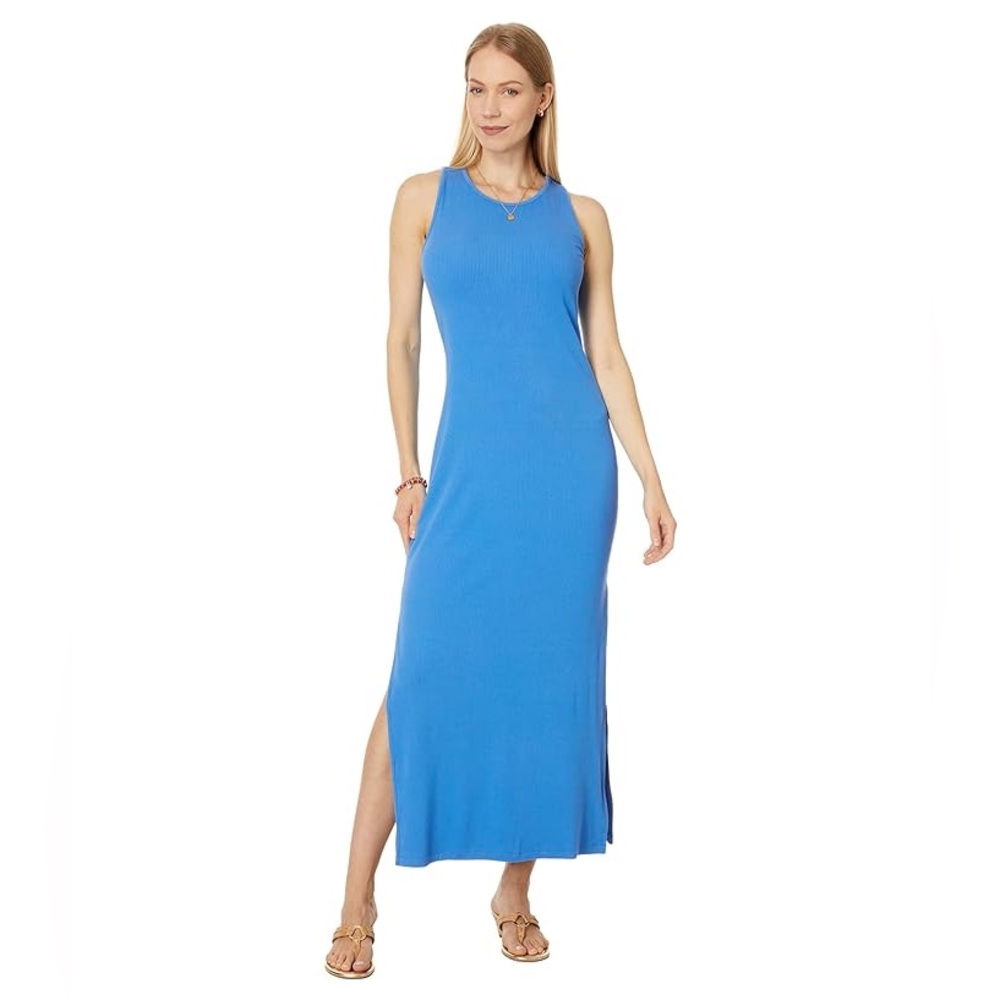 Lilly Pulitzer Ulla Rib Knit Maxi Dress in Morelle Blue, NWT
